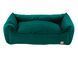 Лежак для собаки eGarden Velvet Lounge 50x30х22 велюр зелений emerald 6012 фото 2