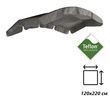 Тент (крыша) для качелей с округлой крышей eGarden 120х220 Sunsol Teflon серый 5732 фото