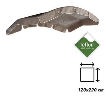 Тент (крыша) для качелей с округлой крышей eGarden 120х220 Sunsol Teflon серо-бежевый 5733 фото