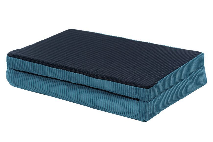 Лежак для собак eGarden Comfort Box, кордовий велюр 50х75 блакитний 6038 фото