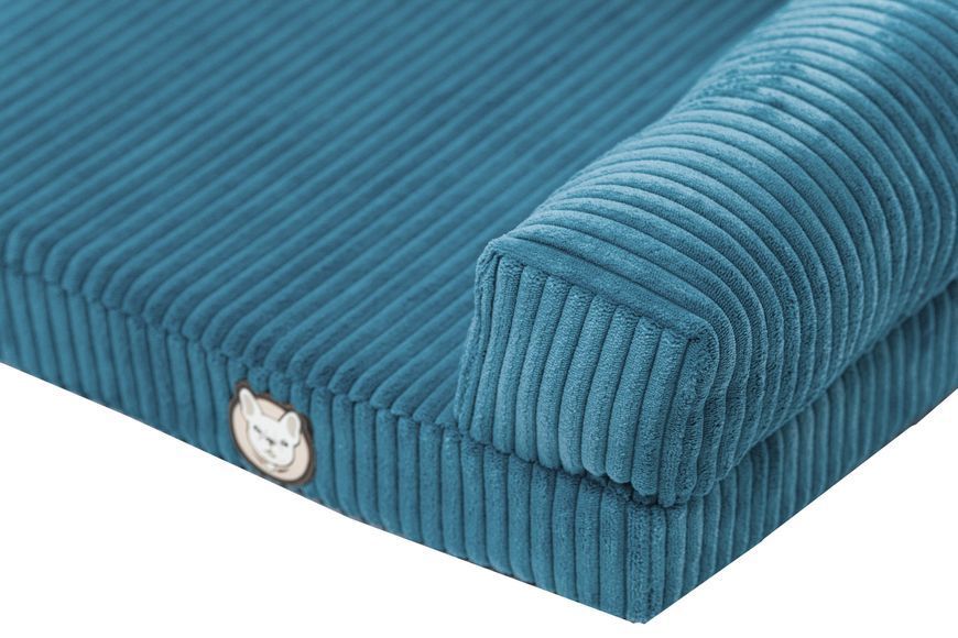 Лежак для собак eGarden Comfort Box, кордовий велюр 50х75 блакитний 6038 фото