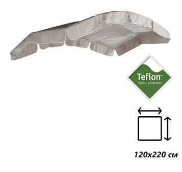 Тент (крыша) для качелей с округлой крышей eGarden 120х220 Sunsol Teflon бежевый 5734 фото