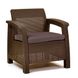 Кресло садовое пластиковое Keter Corfu, коричневое 894913108 фото 1